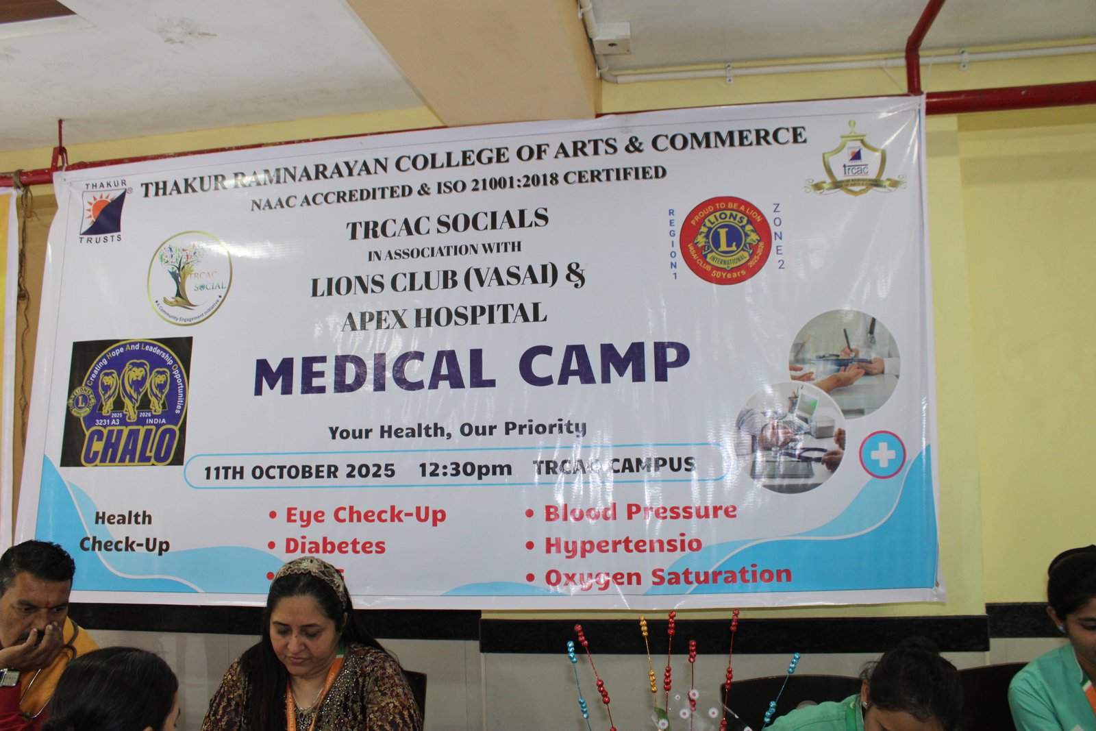 Medical Camp Organized at TRCAC Campus